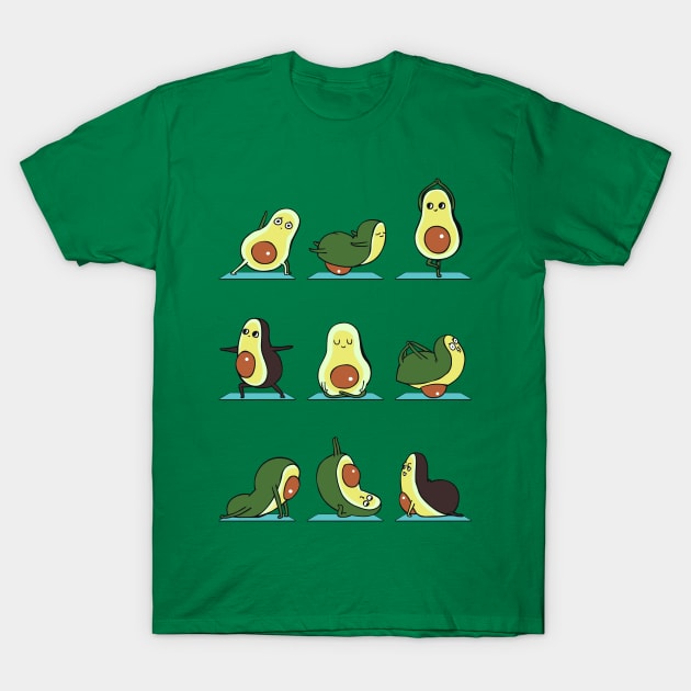 Avocado Yoga T-Shirt by huebucket